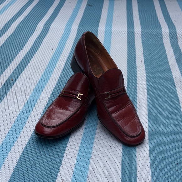 Johnston & Murphy Aristocraft Reddish Brown Leather Loafers - Picture 1 of 9